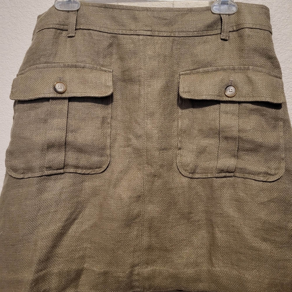 Ann Taylor Loft Linen Pocketed Skirt